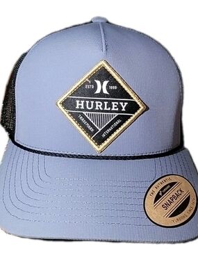 HURLEY SNAPBACK TRUCKER/MESH, OUTDOOR/SURF NWT BLUE ON BLUE $30